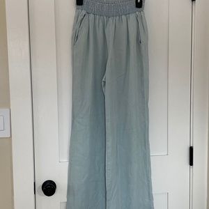 Splendid smocked waist chambray pants